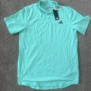 Adidas men Club Tennis Piqué Polo Shirt Size Medium Golf HT7165 Aero Ready